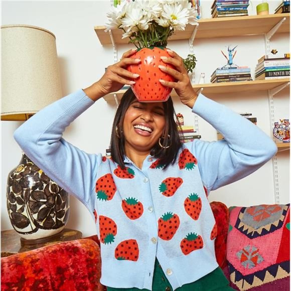 Vintage Inspired Decorative Ceramic Vase,Unique Home/Kitchen/Office Accent Decor - Picture 3 of 6